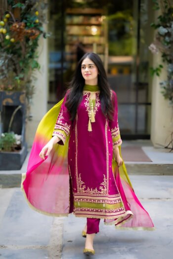 OMAL BY KOMAL - 3PCS LAWN EMBROIDERED – WOMEN’S – UNSTITCHED