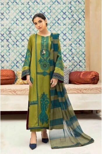 MARIA B - 3PCS LAWN COTTON EMBROIDERED - WOMEN'S - UNSTITCHED