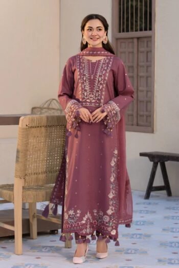 JADE - 3PCS DHANAK EMBROIDERED - WOMEN'S - UNSTITCHED - 810