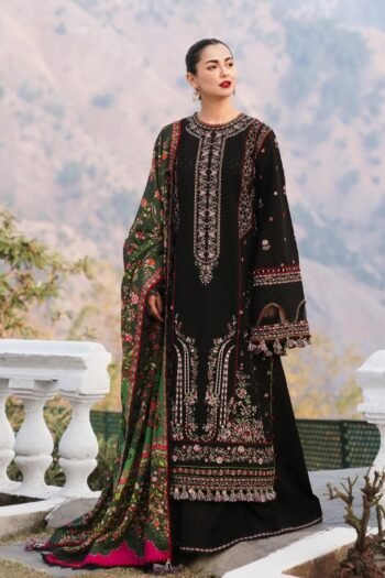 HUSSAIN REHAR - 3PCS DHANAK EMBROIDERED - WOMEN'S - UNSTITCHED - 218
