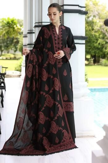 BAREEZE - 3PCS DHANAK - EMBROIDERED - WOMEN'S - UNSTITCHED -1212