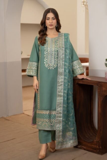 Waniya - 3Pcs Lawn Emb - 3305