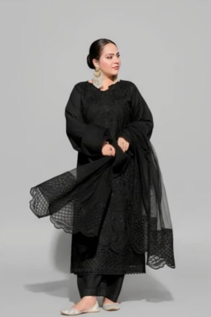 Maria b - 3Pcs Lawn Chikenkari - 800